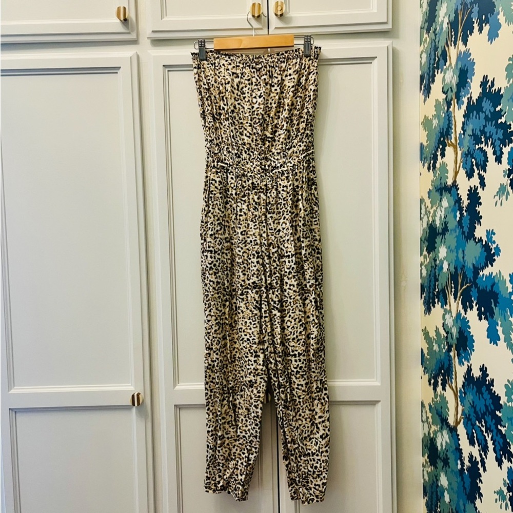 Blue Life Animal Print Strapless Jumpsuit